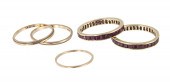 GROUP OF 14K STACK RINGS 2 ARE