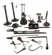 GROUP OF 15 EARLY IRON AND TIN