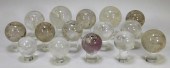 GROUP OF 15 ROCK CRYSTAL POLIS