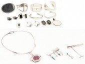 GROUP OF 16 STERLING SILVER JE
