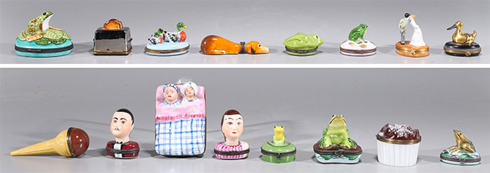 Group of 19 Limoges Peint Main P