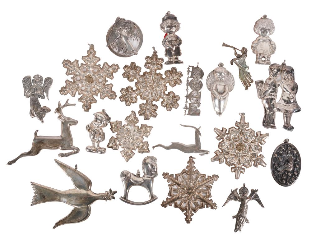 GROUP OF 19 STERLING CHRISTMAS