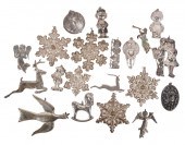 GROUP OF 19 STERLING CHRISTMAS