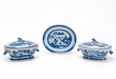 GROUP OF 2 CANTON PORCELAIN TU