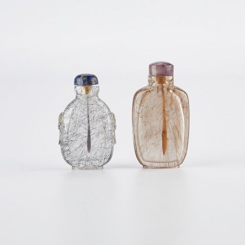 GROUP OF 2 CHINESE ROCK CRYSTAL