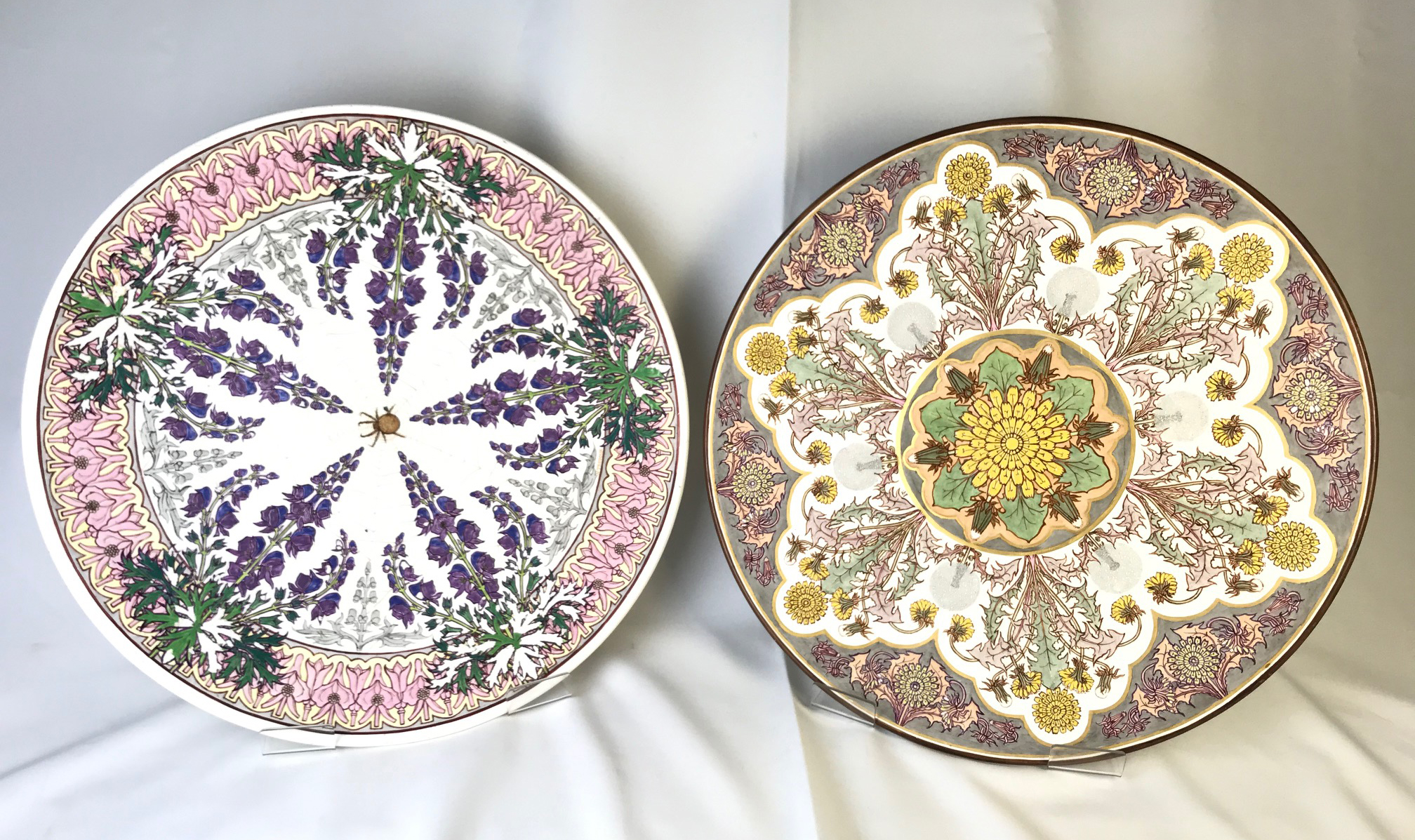 GROUP OF 2 FRENCH FAIENCE PORCELAIN