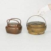 GROUP OF 2 LARGE CHINESE METAL