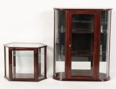 GROUP OF 2 MAHOGANY DISPLAYS G