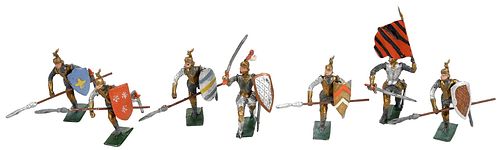 GROUP OF 20 PAINTED LEAD TOY