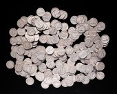 GROUP OF 200 UNSORTED SILVER D