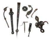 GROUP OF 23 IRON STRAP HINGES