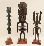 GROUP OF 3 ANTIQUE AFRICAN BRO