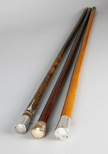 GROUP OF 3 ANTIQUE WALKING