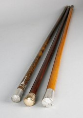GROUP OF 3 ANTIQUE WALKING STI