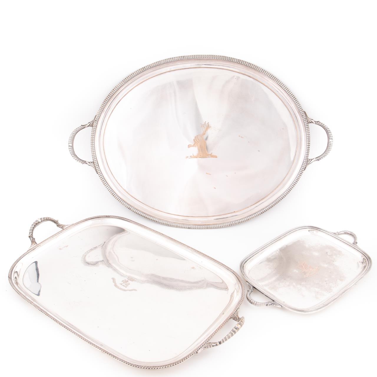 GROUP OF 3, ARMORIAL HANDLED