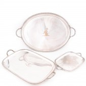 GROUP OF 3, ARMORIAL HANDLED S