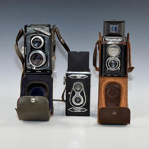 GROUP OF 3 ART DECO TWIN LENS