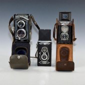 GROUP OF 3 ART DECO TWIN LENS