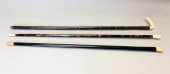 GROUP OF 3 CANESThree white-ti