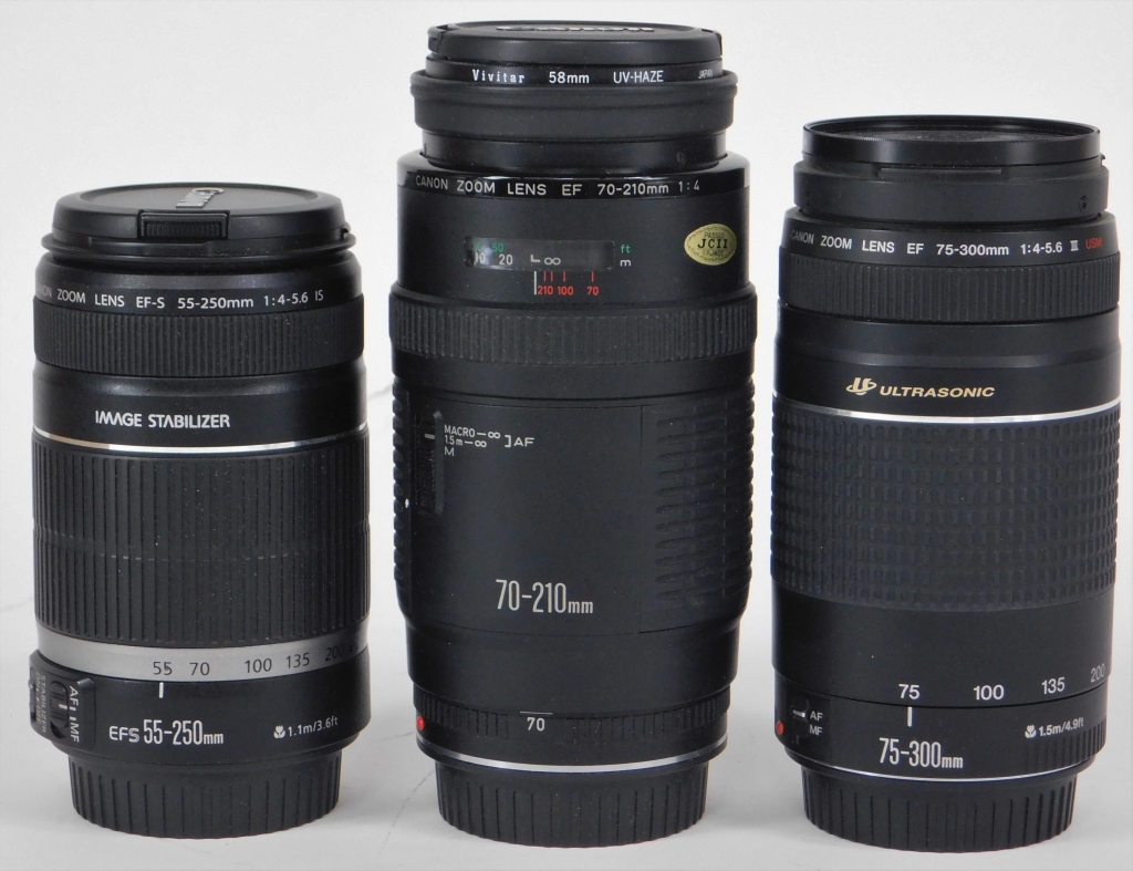 GROUP OF 3 CANON EF LENSES Group of