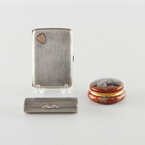 GROUP OF 3 CASES - ENAMEL,