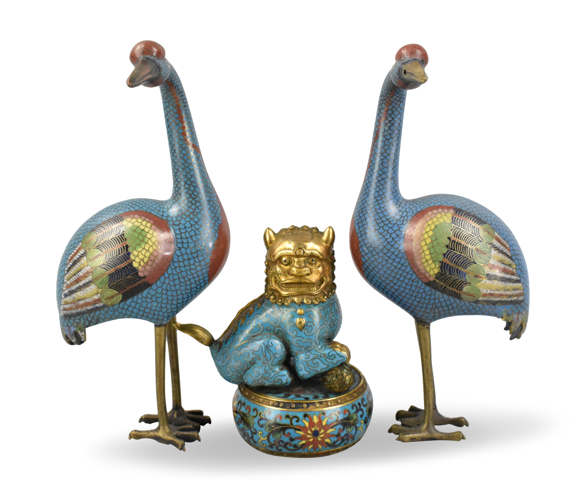 GROUP OF 3 CHINESE CLOISONNE