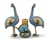 GROUP OF 3 CHINESE CLOISONNE C