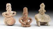 GROUP OF 3 COLIMA POTTERY SEAT