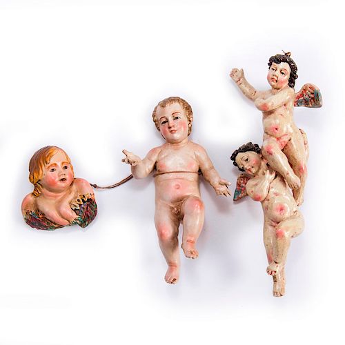 GROUP OF 3 CRECHE MANGER ANGELSFrom
