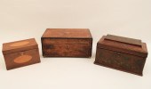 GROUP OF 3 ENGLISH TEA CADDIES