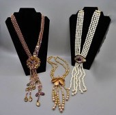 Group of 3 Faux Pearl Necklace