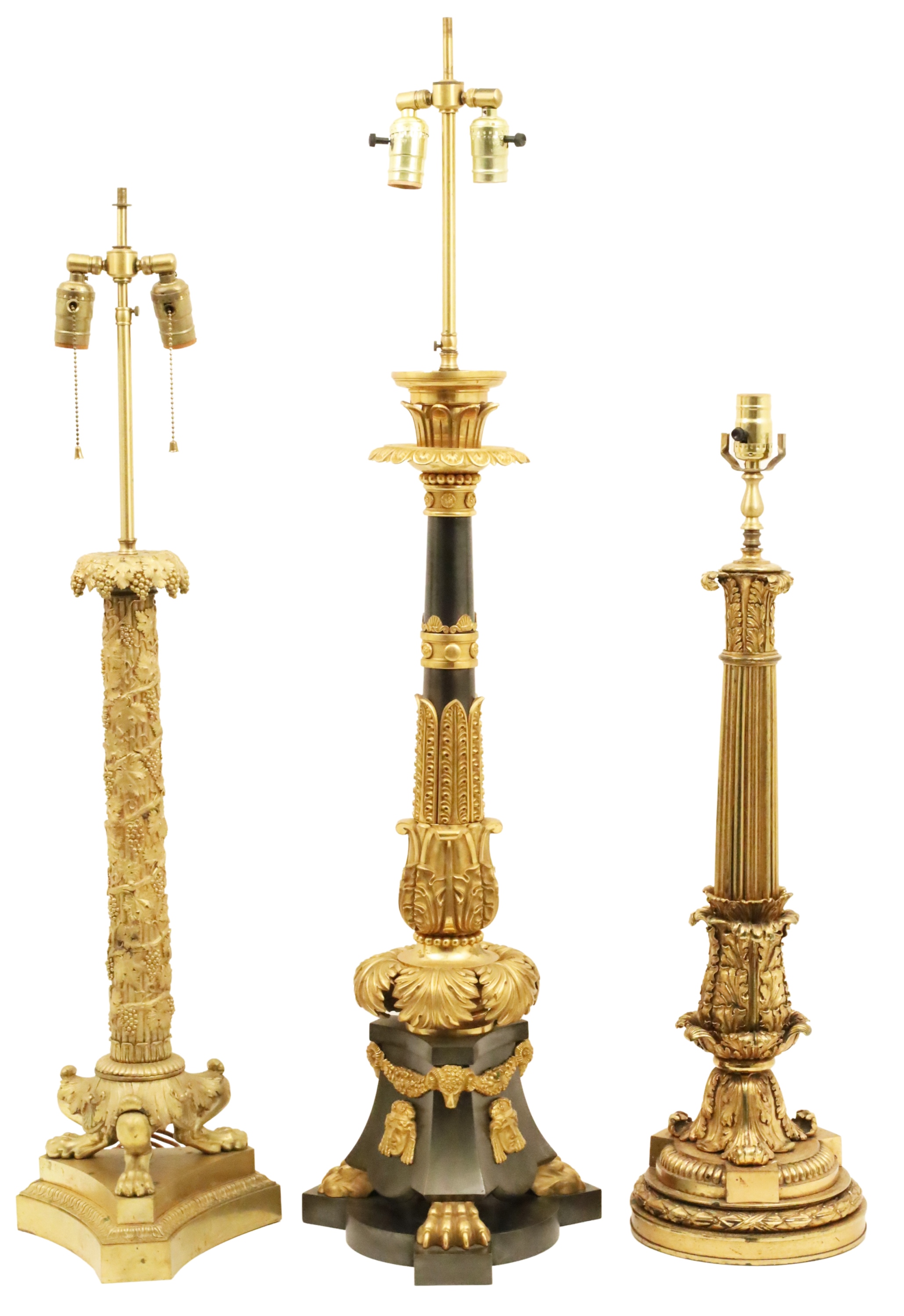 GROUP OF 3 FRENCH 19TH C. BRONZE