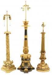 GROUP OF 3 FRENCH 19TH C. BRON