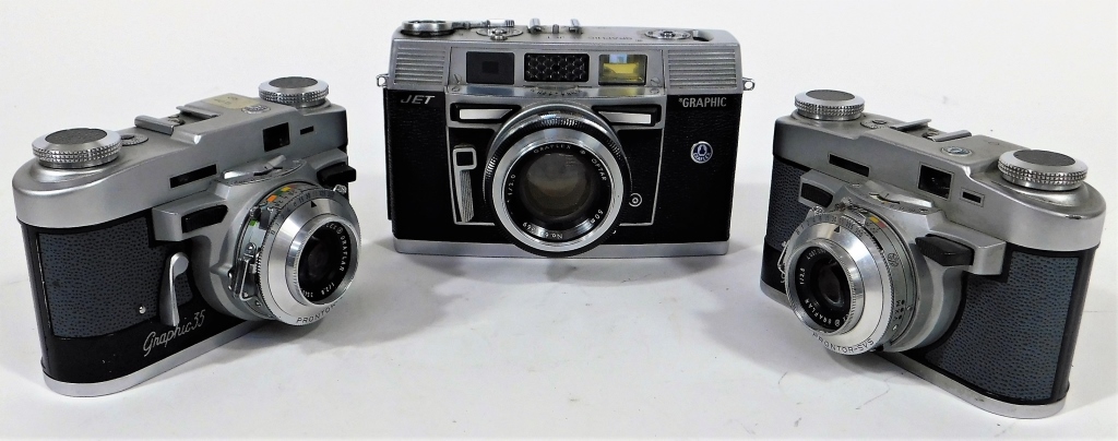GROUP OF 3 GRAFLEX 35MM RANGEFINDER