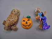 Group of 3 Halloween Brooches-
