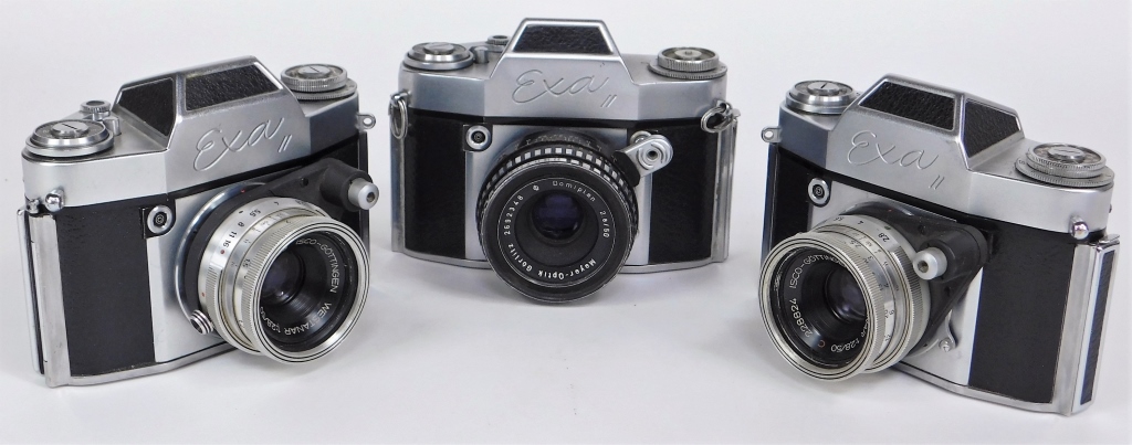 GROUP OF 3 IHAGEE EXA II 35MM SLR