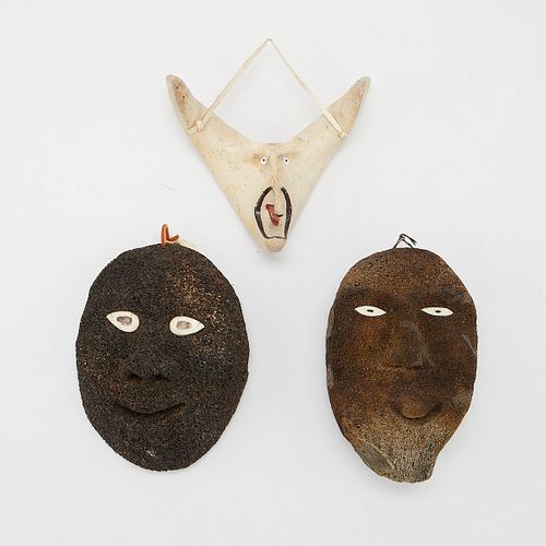 GROUP OF 3 INUIT CARVED BONE