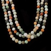 GROUP OF 3 JADEITE JADE MULTIC