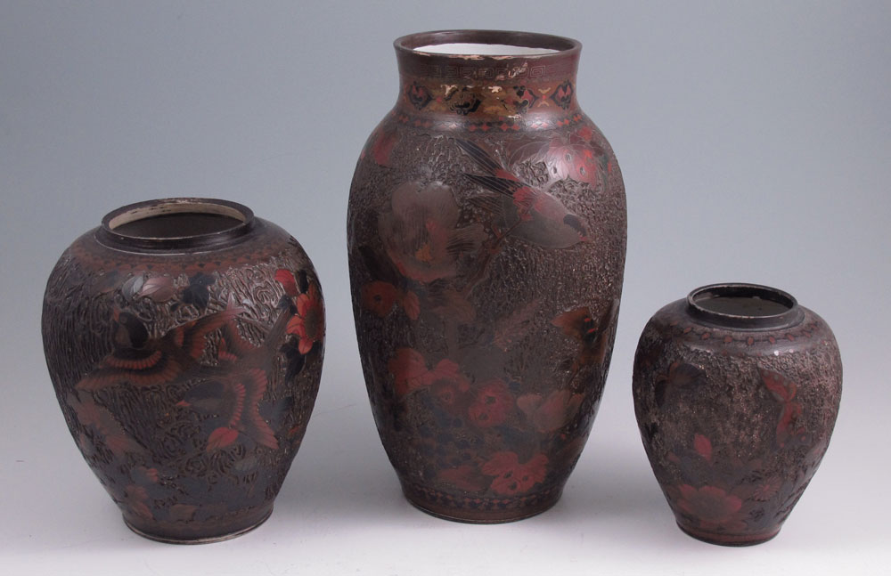 GROUP OF 3 JAPANESE TOTAI CLOISONNE