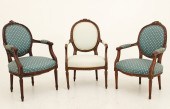 GROUP OF 3 LOUIS XVI STYLE CAR