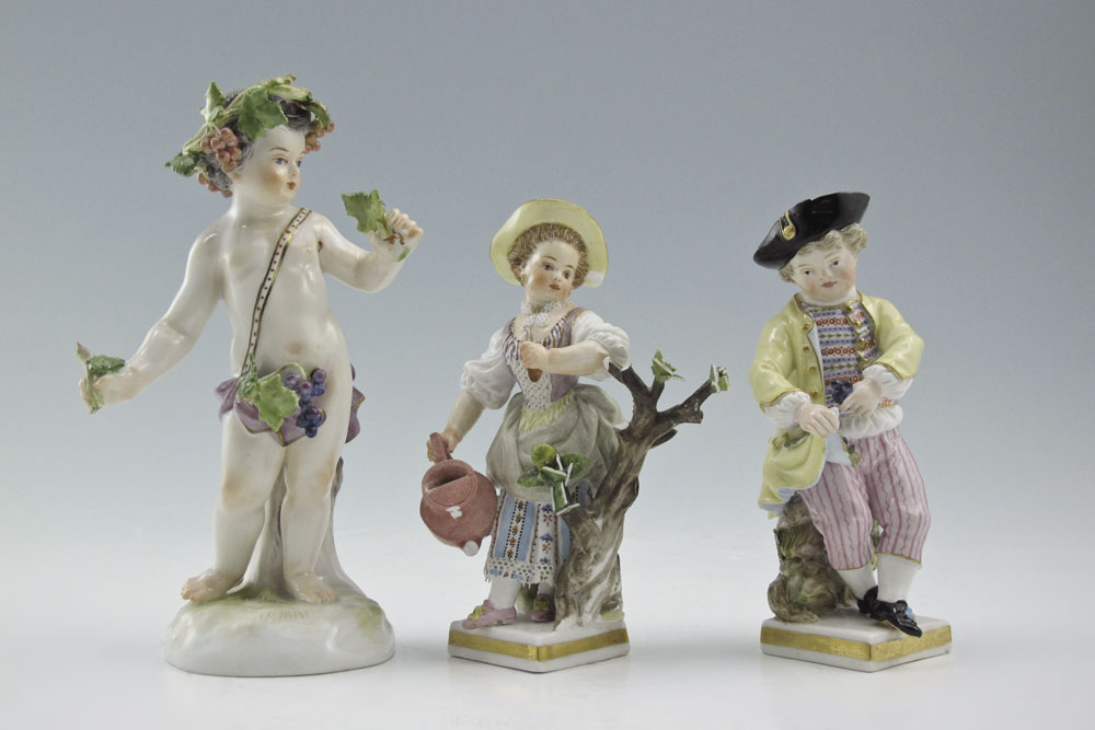 GROUP OF 3 MEISSEN PORCELAIN