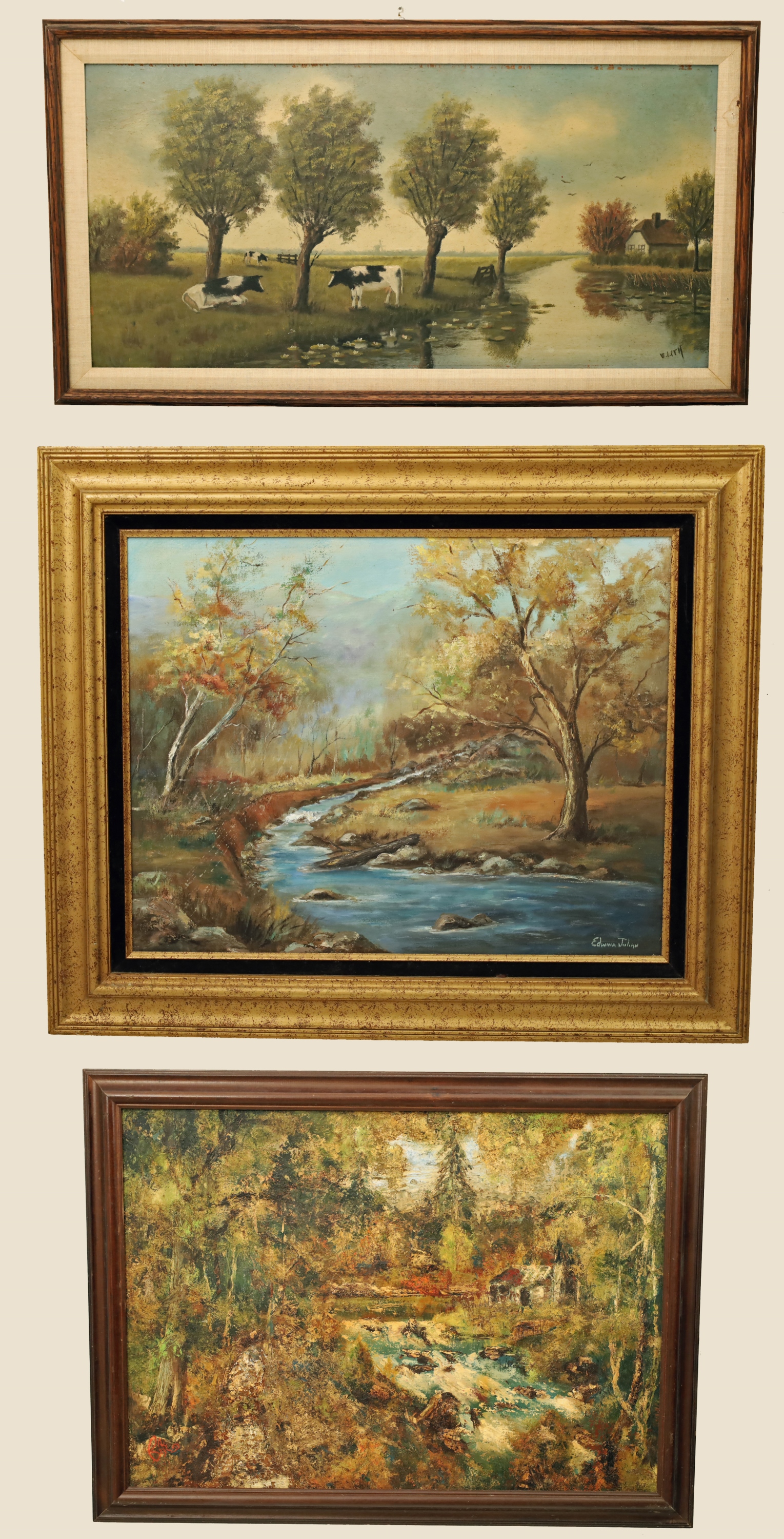 GROUP OF 3 OIL PAINTINGS
