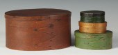Group of 3 Oval Fingered Boxes