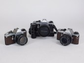 GROUP OF 3 PENTAX ME 35MM SLR