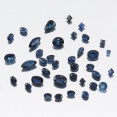 GROUP OF 37 UNMOUNTED BLUE SAP