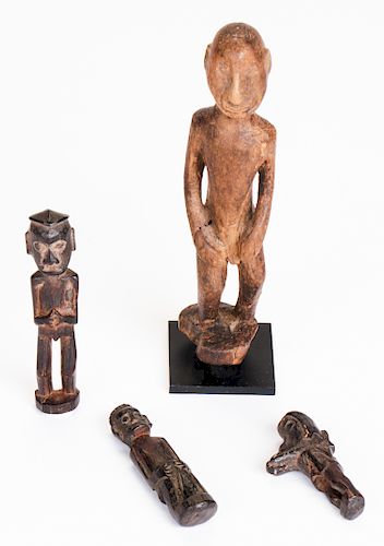 GROUP OF 4 AFRICAN CARVED WOOD