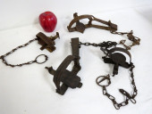 GROUP OF 4 ANTIQUE ANIMAL TRAP