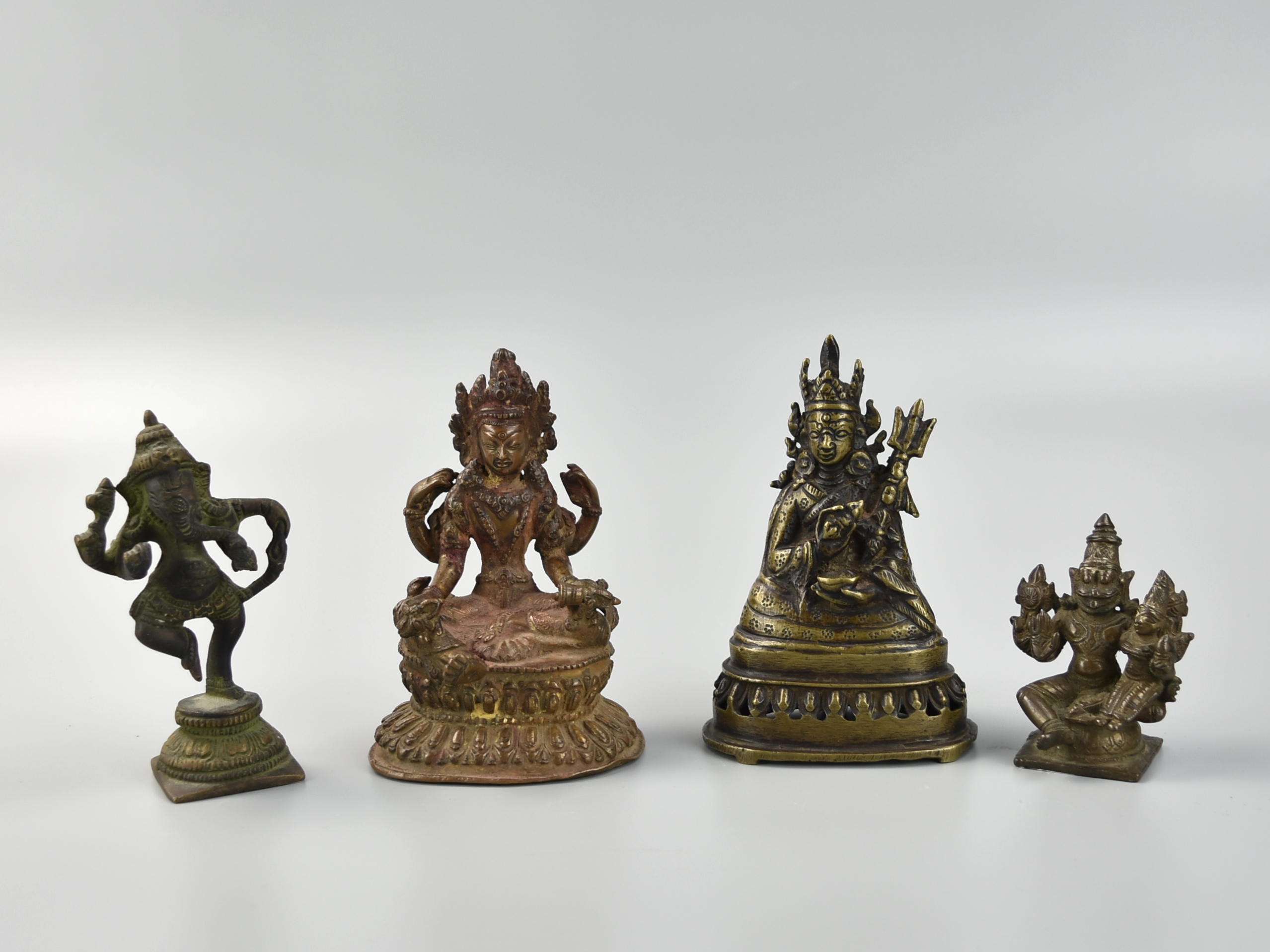 GROUP OF 4 ANTIQUE ASIAN BRONZE