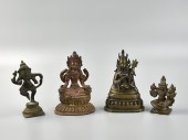 GROUP OF 4 ANTIQUE ASIAN BRONZ