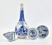 GROUP OF 4 B & W PLATE, BOWL &